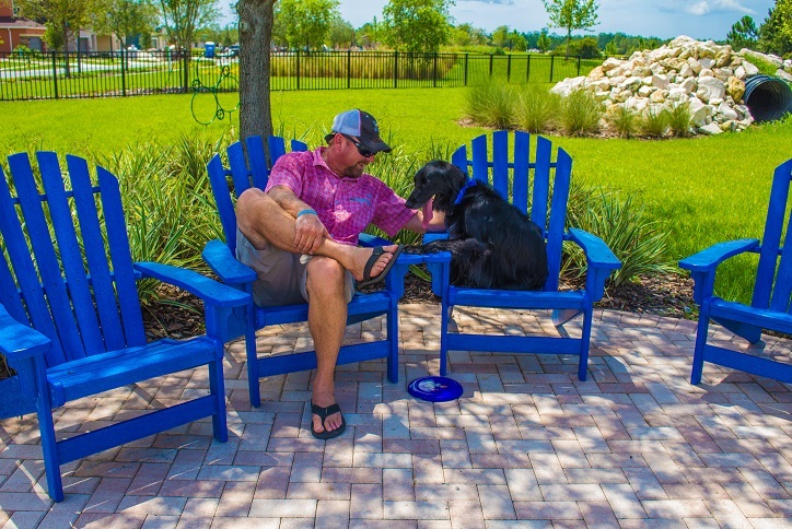 Shaded seating for you and your pup