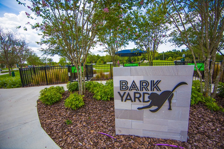 Entry to the Bark Yard park in Bexley.