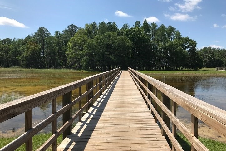 Boardwalk on Boot Camp Loop Trail in Bexley