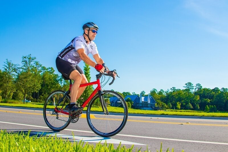 Man on bike riding in Bexley