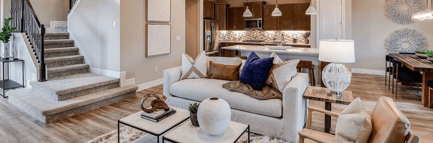 Pulte's Driftwood model home grand room in Bexley.