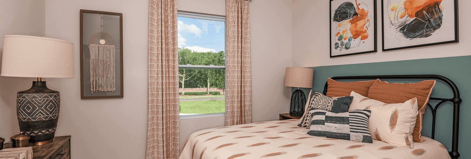 David Weekley Homes model home bedroom, Bexley